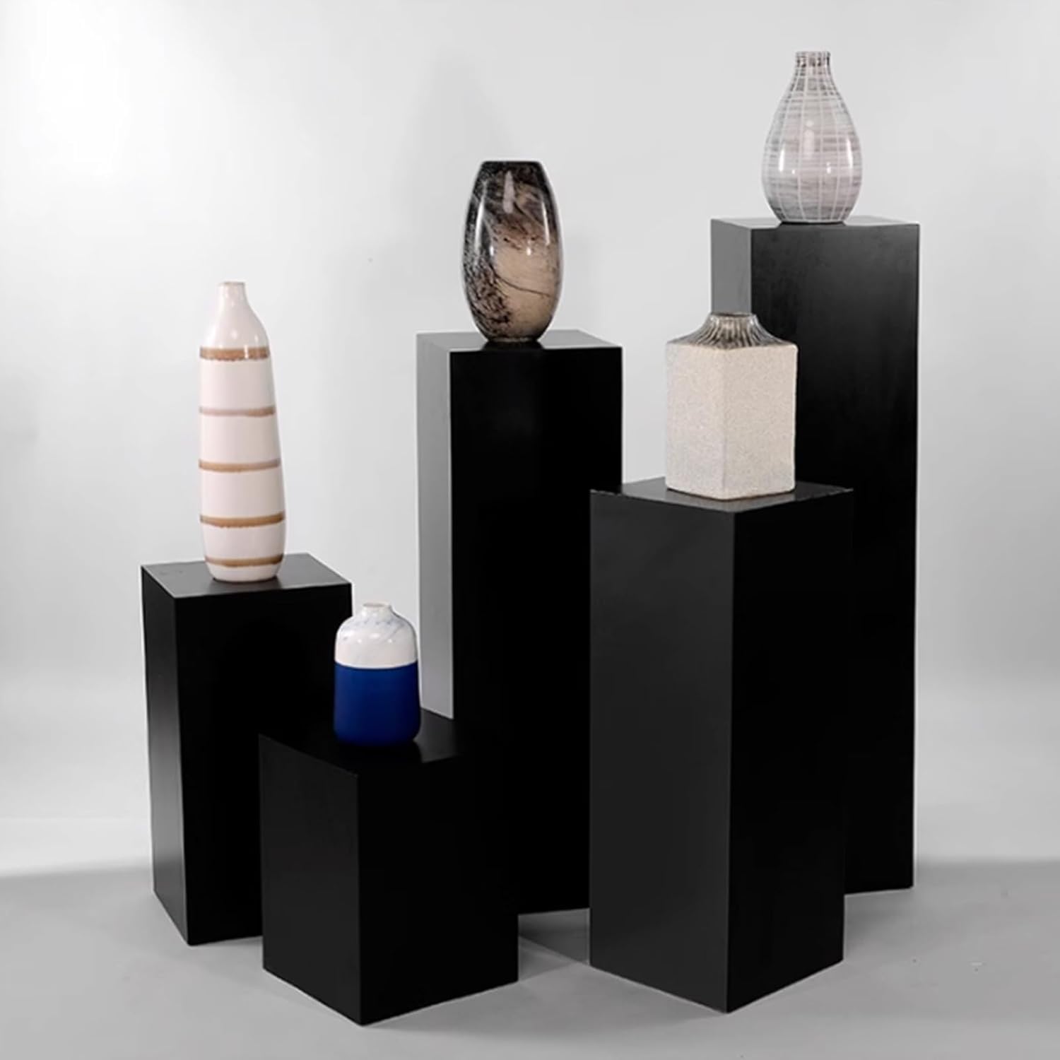 Square Wedding Dessert Table Cube Pillar Stand 315 Inch Tall Black