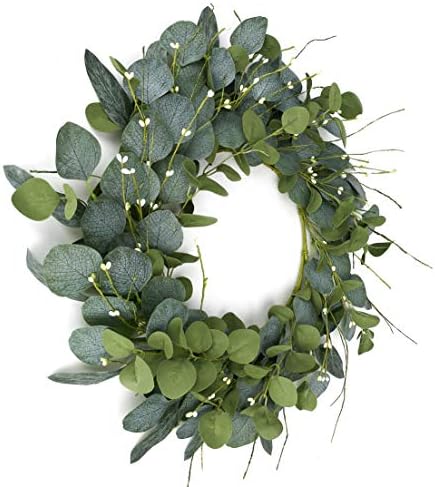 20 Inch Eucalyptus Door Wreath with Berries
