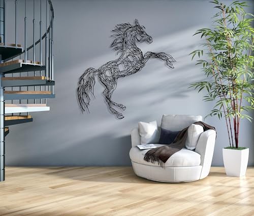DecoSoul Tree Horse Metal Wall Art Decor 50x50cm