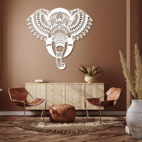 OZF Elephant Mandala Metal Wall Art
