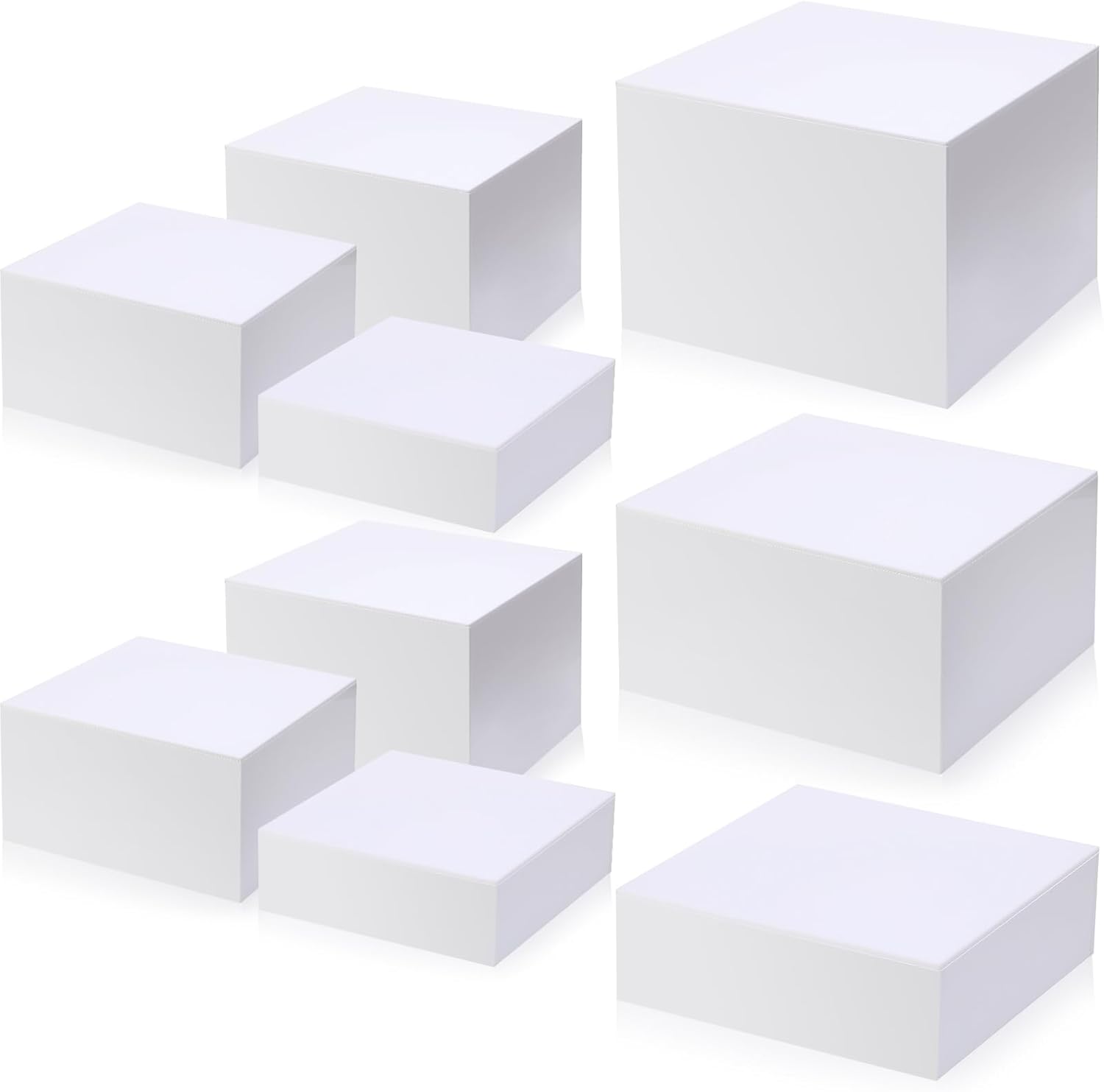Suzile 9 Pcs Acrylic Display Risers Set with Hollow Bottoms