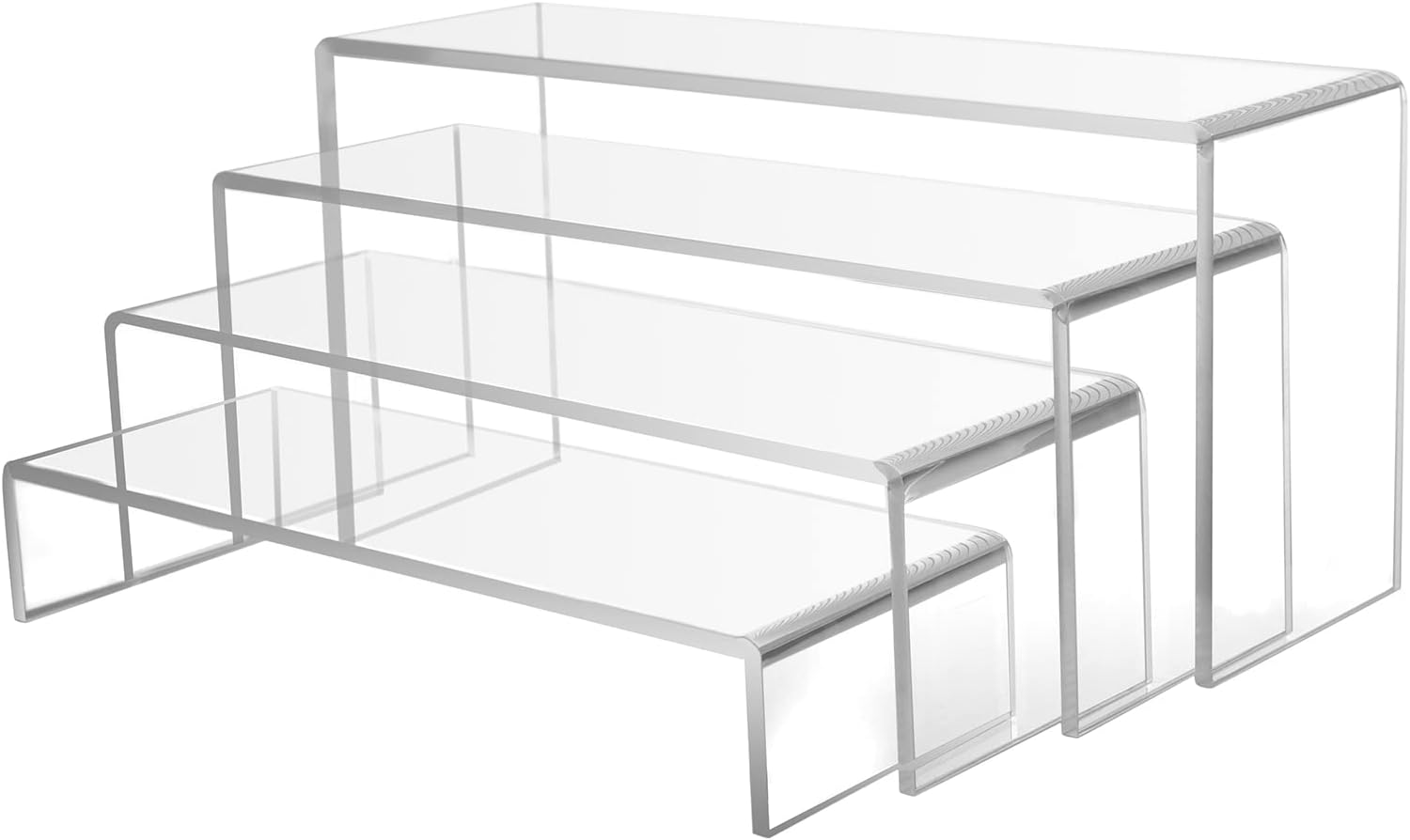 A DESIGN Clear Acrylic Display Risers 4 Pack Set