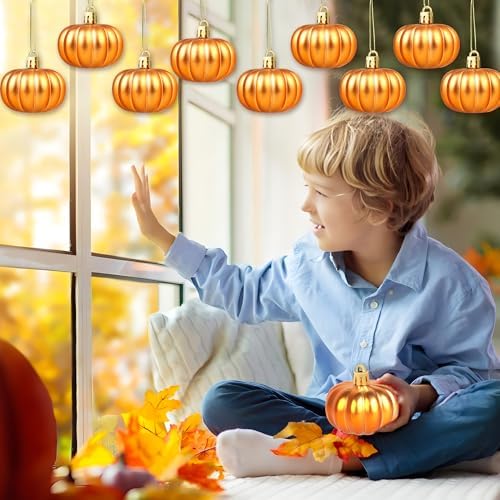 12 Pcs Pumpkin Hanging Ornaments Fall Decor
