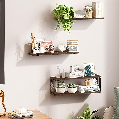 Fixwal 31 Tier Floating Shelves Over Toilet Dark Brown