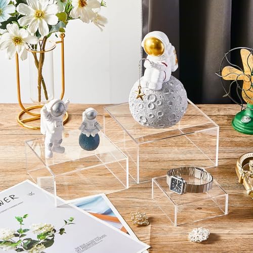 Jerify 12 Pcs Acrylic Risers for Buffet Display