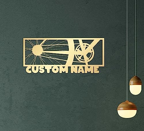 Personalized Metal Bike Wall Art - Customizable Decor