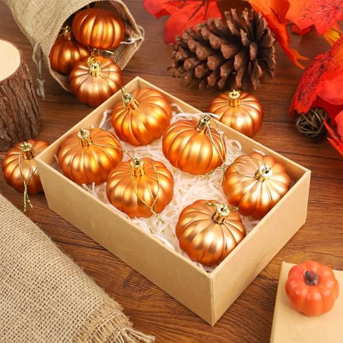 12 Pcs Pumpkin Hanging Ornaments Fall Decor