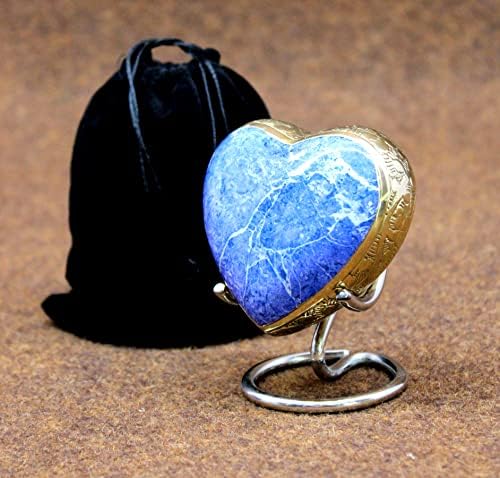 eSplanade Brass Mini Heart-Shaped Cremation Urn