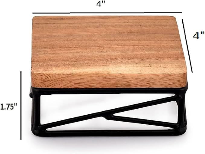 NIRMAN Riser Square Display Wooden Base Stand Set of 2