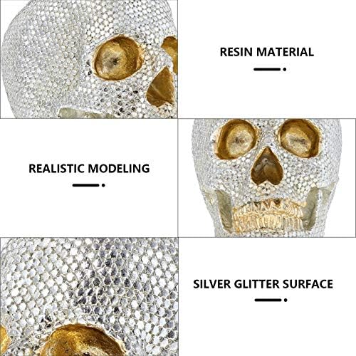 Halloween Skull Statue with Crystal Rhinestones