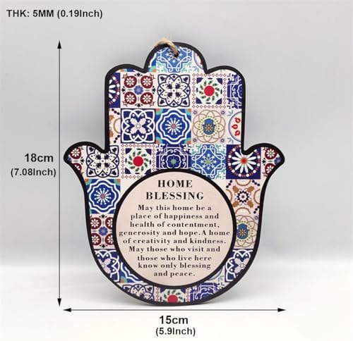 ArancioneandQ Hamsa Hand Wall Decor 71 Inch