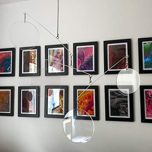 Mid Century Modern Style Clear Acrylic Hanging Kinetic Art