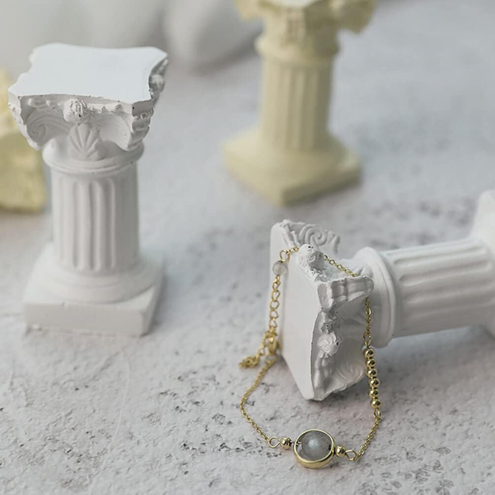 Generic Roman Pillars Mini White Resin Figurine Wedding Table Decoration