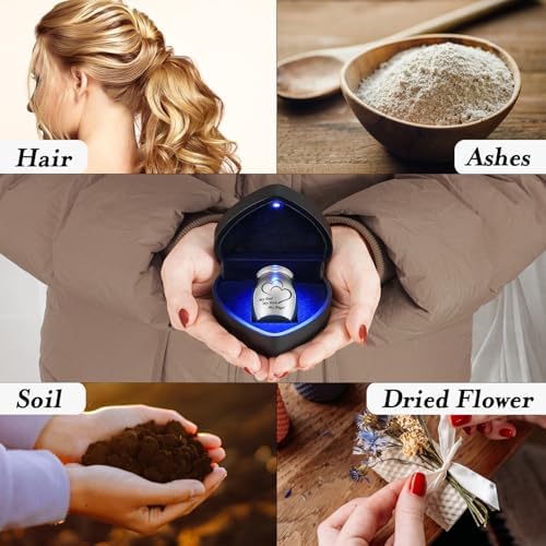 Dletay 157 Inch Heart Shaped Cremation Urn for Ashes