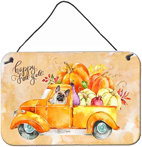 Carolines Treasures Fall Harvest Fawn French Bulldog Wall Print 8x12