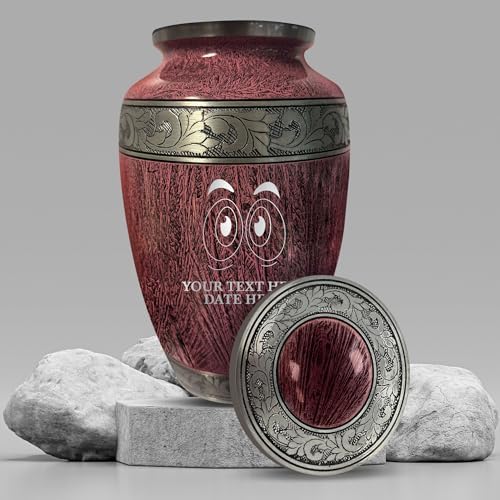 Personalized Cremation Urn with Funny Googly Eyes and Name