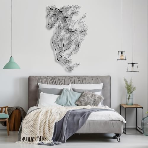 PLTZCRAFT Horse Metal Wall Art 39x24 Inches