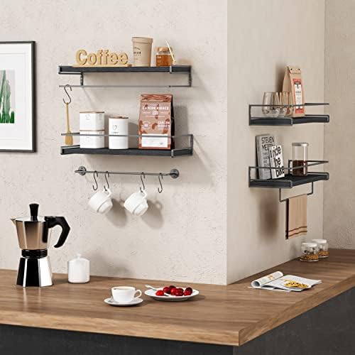 Forbena Modern Floating Shelves Set of 2 for Bathroom and Kitchen