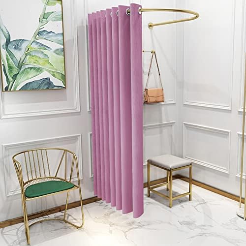 Light Purple C-Shaped Metal Portable Privacy Curtain