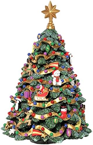 San Francisco Music Box Jingle Bell Rotating Christmas Tree Figurine