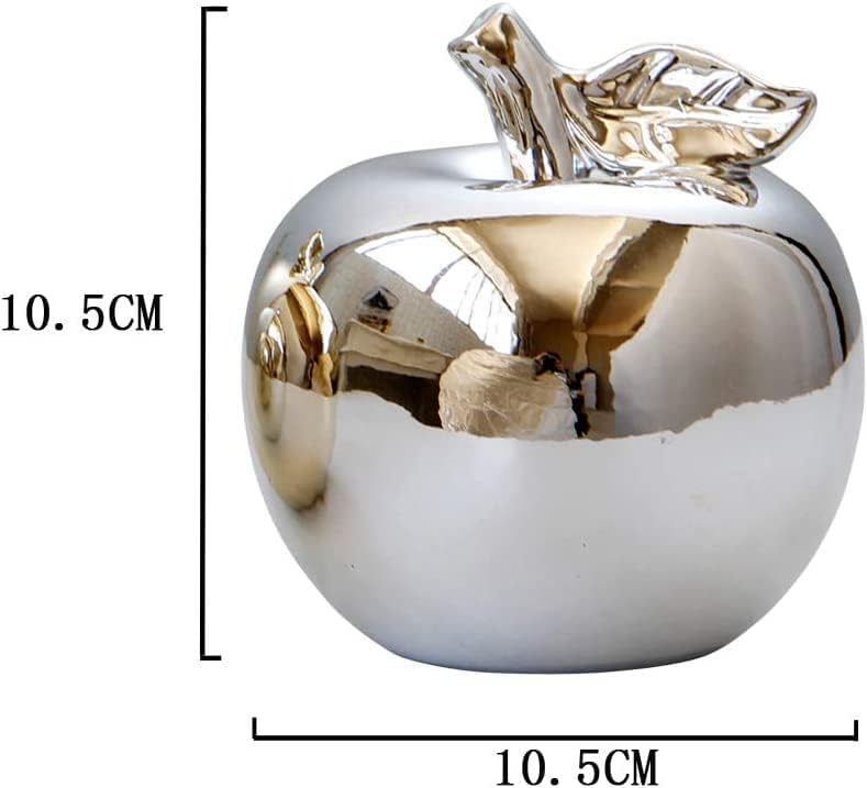 Ceramic Apple Ornament Silver Decorative Figurine