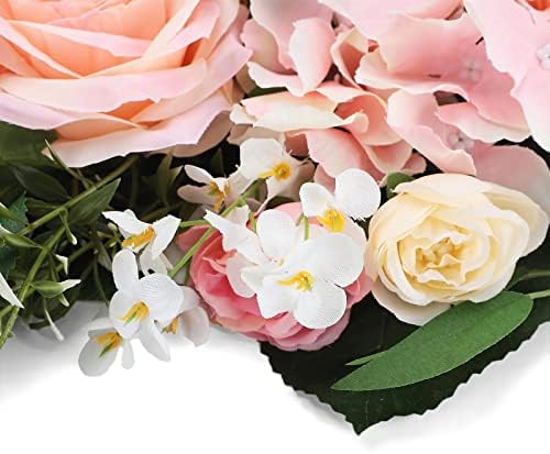 TREETDOBV Pink Rose Swag Artificial Flowers Wedding Decor