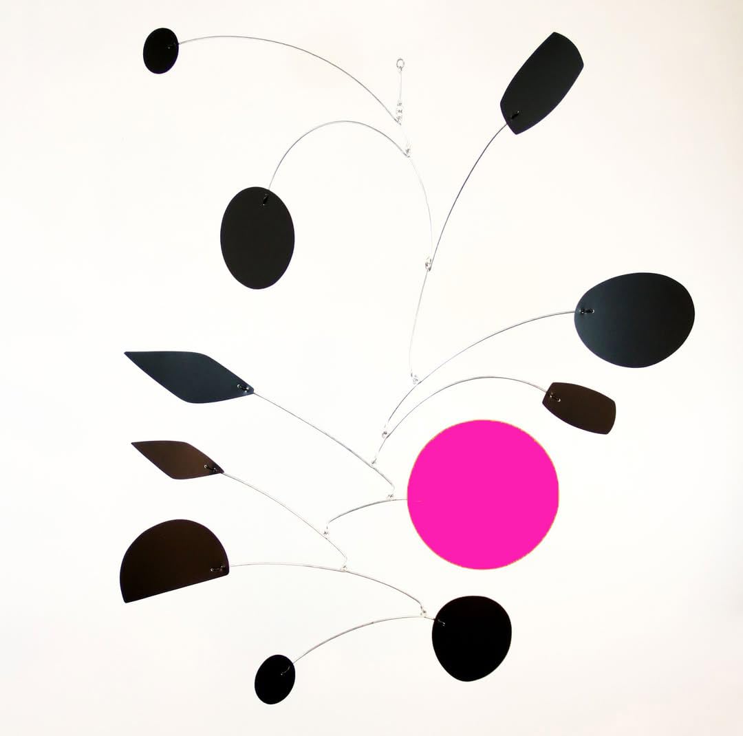 Rising Midcentury Modern Mobile in Pink