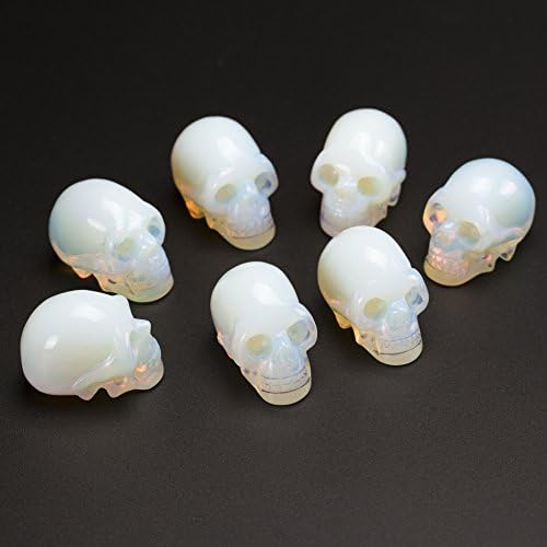 20 Inch Natural Carved Skull Crystal Reiki Healing Statue Collectible Figurine