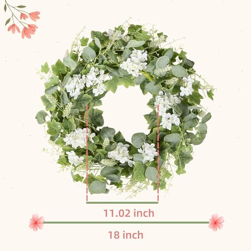 YNYLCHMX 18 Inch Artificial Spring Wreath