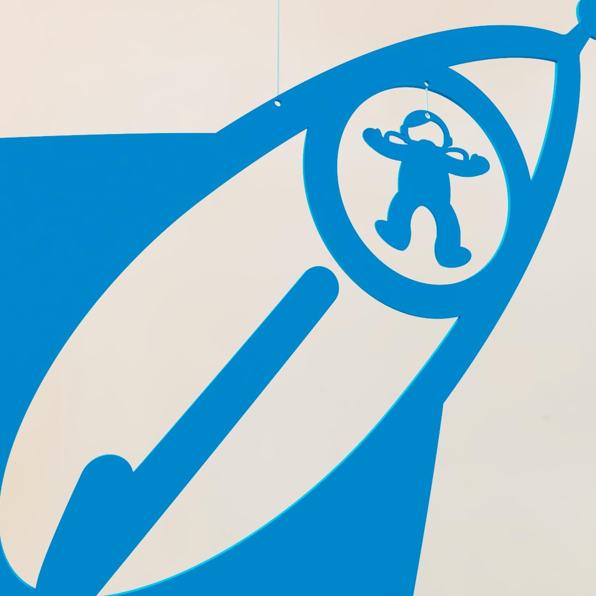 Rocket with Astronaut and Planet Hanging Decor for Kids