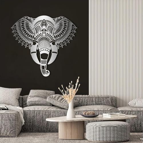 OZF Elephant Mandala Metal Wall Art
