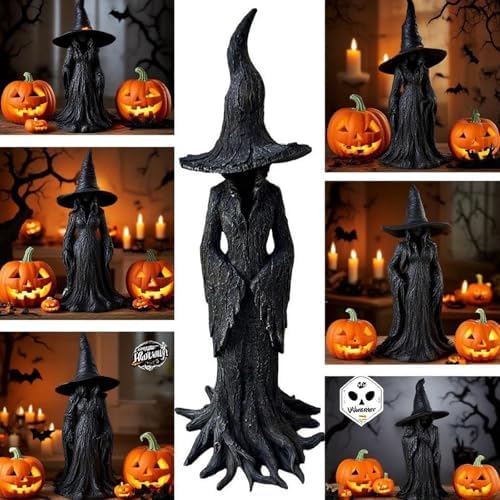 EGH Halloween Witch Statue - 197 Inch Gothic Resin Decor