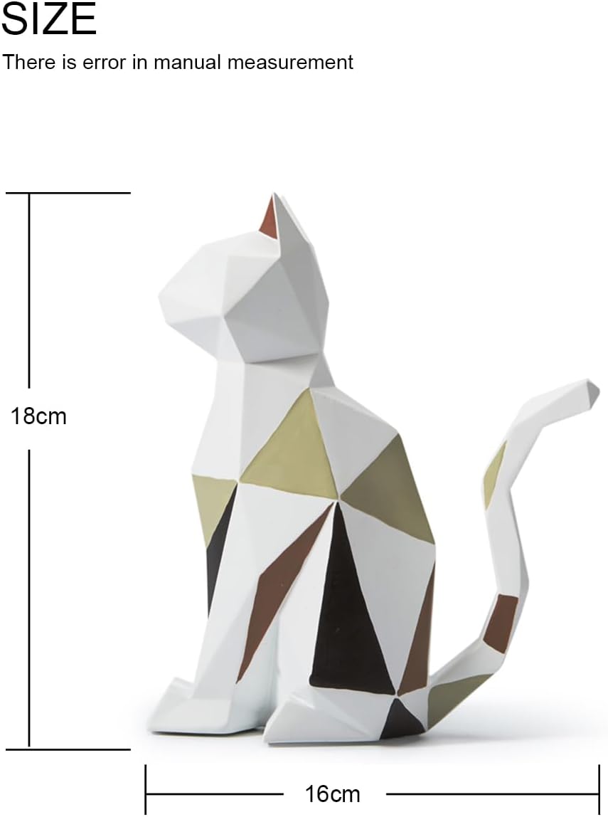 HAUCOZE Modern Geometric Cat Sculpture Statue 73 Inch