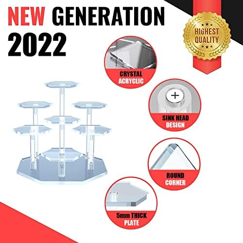7-Tier Acrylic Display Stand for Collectibles and Jewelry