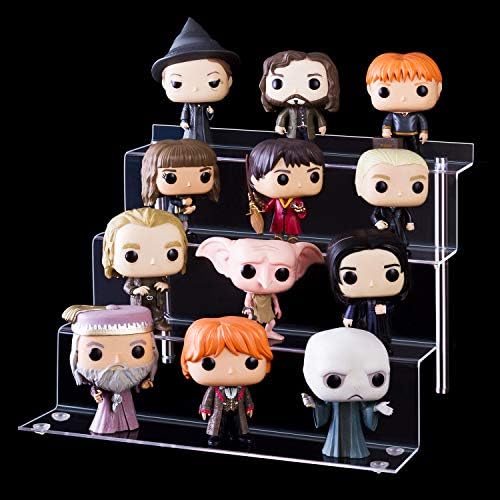 LileZbox Acrylic Display Stand 4-Tier Clear Large
