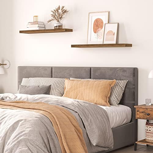 HOOBRO Floating Shelves for Wall Set of 2 315 Inch Rustic Brown
