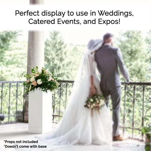 White Platform Display Box 12x12x32 No Lid Cube Stand