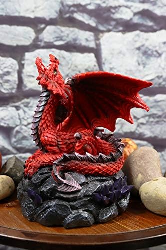 Ebros Gift Stryker Red Dragon Incense Burner Figurine 625 Inch