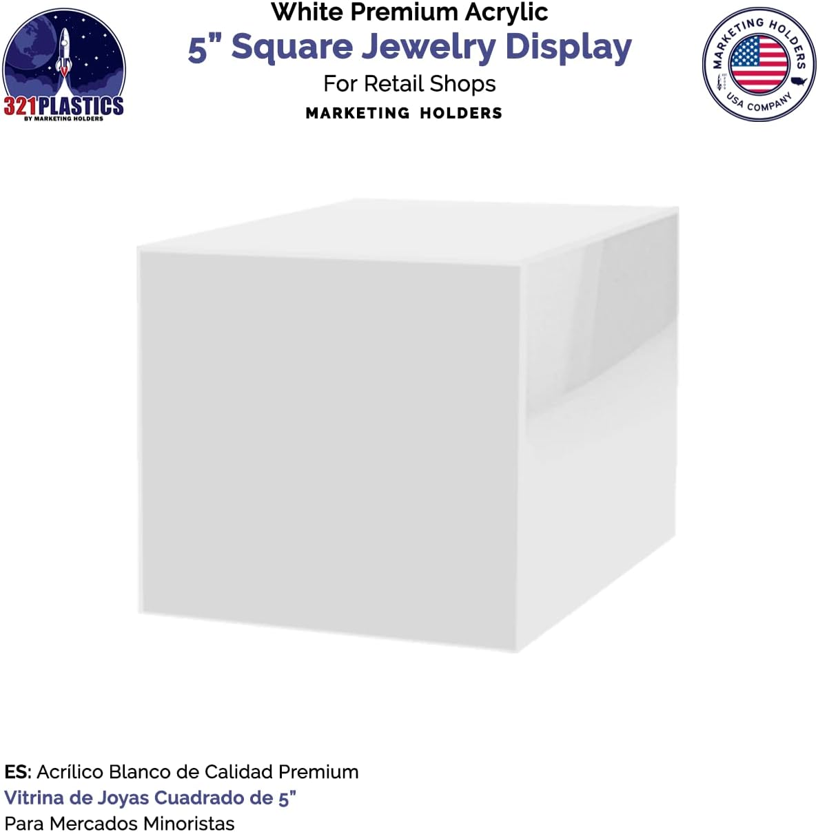 5 Inch Acrylic Display Riser Box No Lid