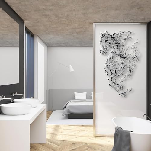 PLTZCRAFT Horse Metal Wall Art 39x24 Inches