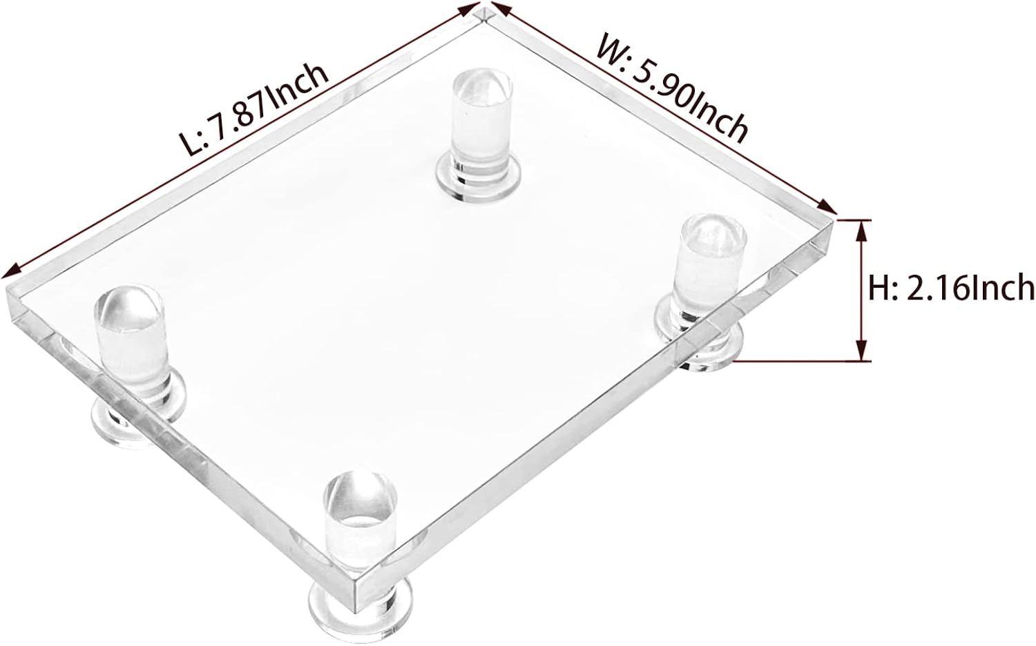 Bigfety Clear Acrylic Riser Stand for Bathroom Kitchen