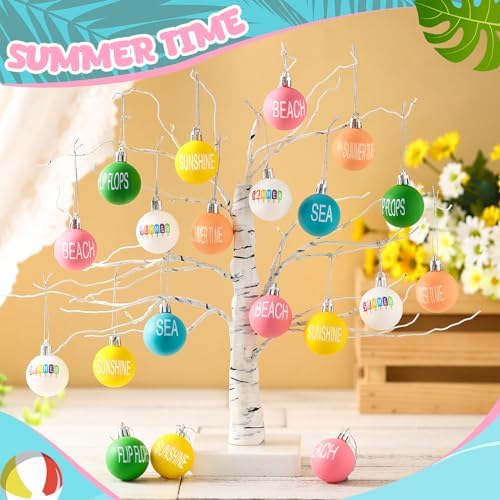 Barydat 24 Pcs Summer Sunflower Hanging Ornaments Tree Decor