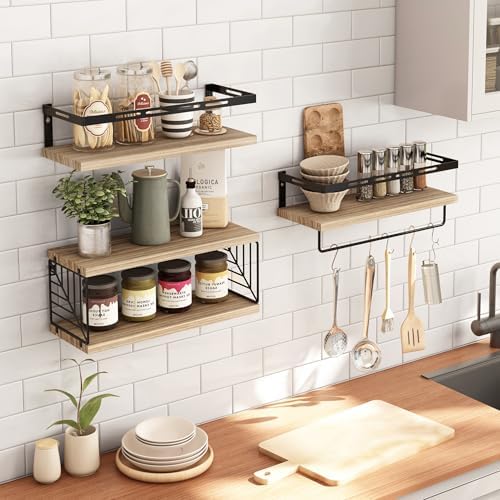 Fixwal 31 Floating Wall Shelf with Towel Bar