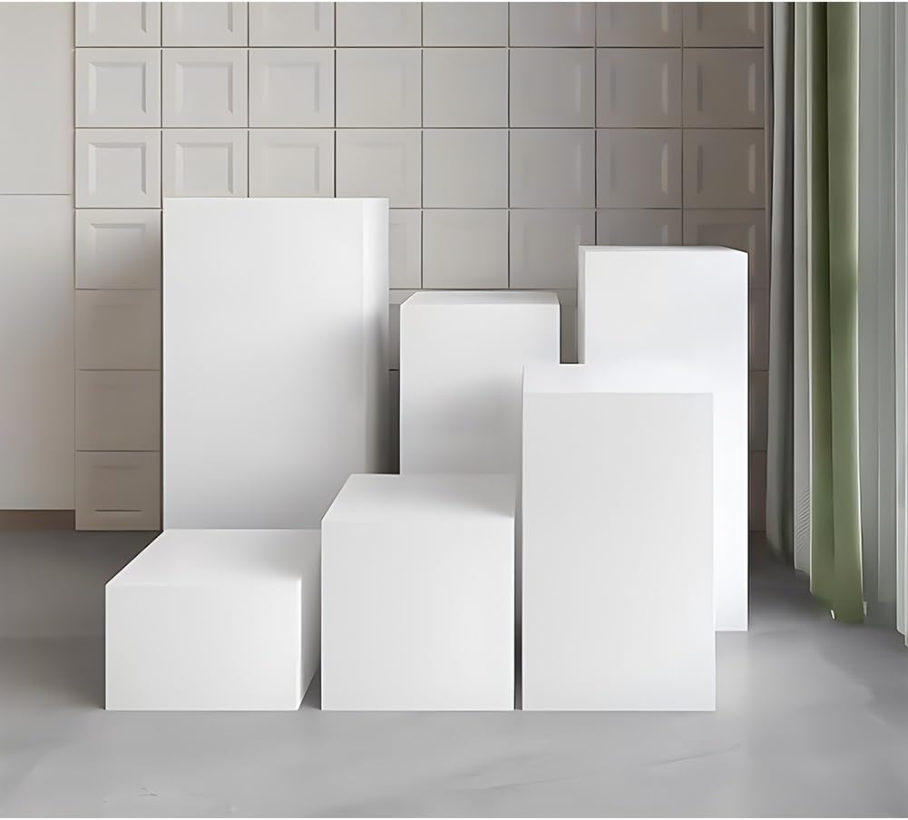 White Square Display Stand for Events and Parties