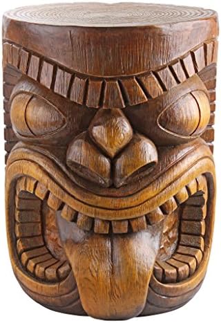 Design Toscano Grand Tiki Face Lono Tongue Side Table Statue