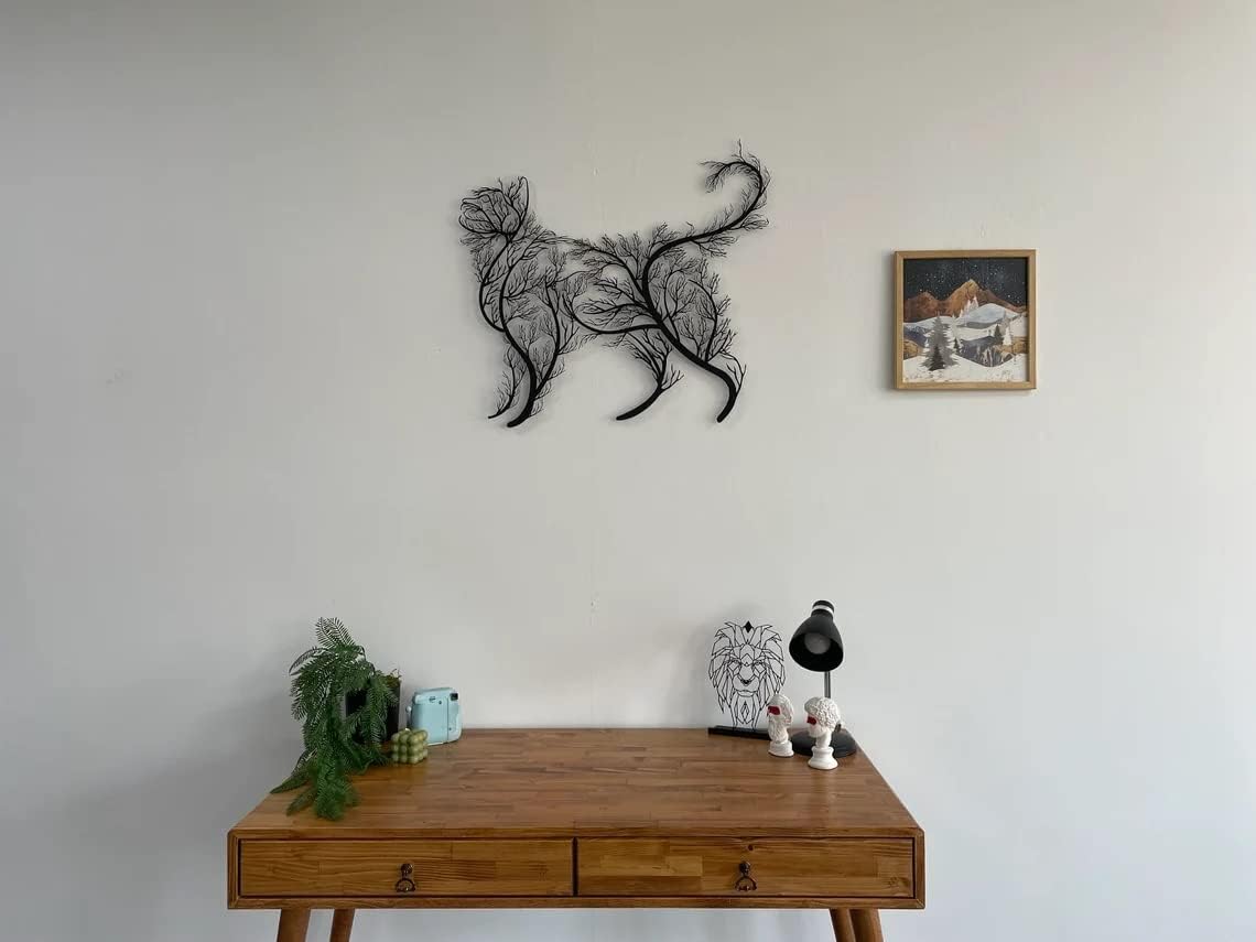 DEKADRON Tree Cat Wall Sculpture 39 x 34