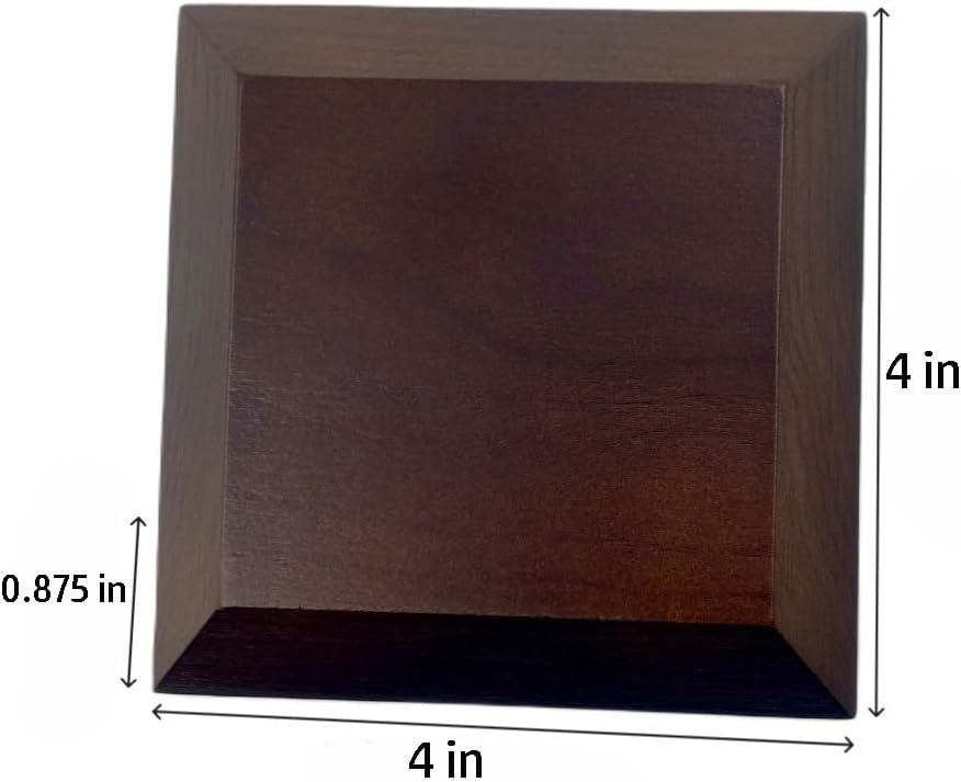Dark Brown Solid Cherrywood Pedestal Display Base