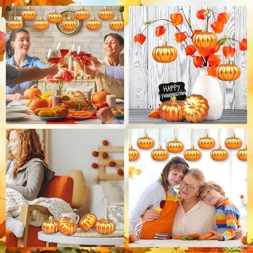 12 Pcs Pumpkin Hanging Ornaments Fall Decor