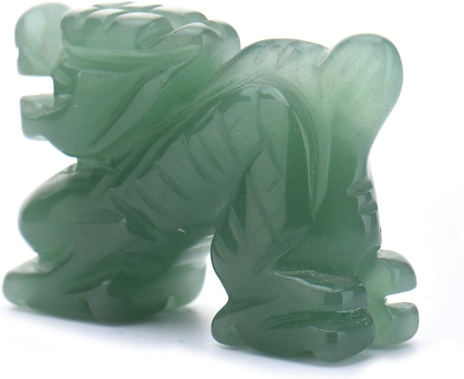 AITELEI 2-Inch Carved Aventurine Dragon Ornament