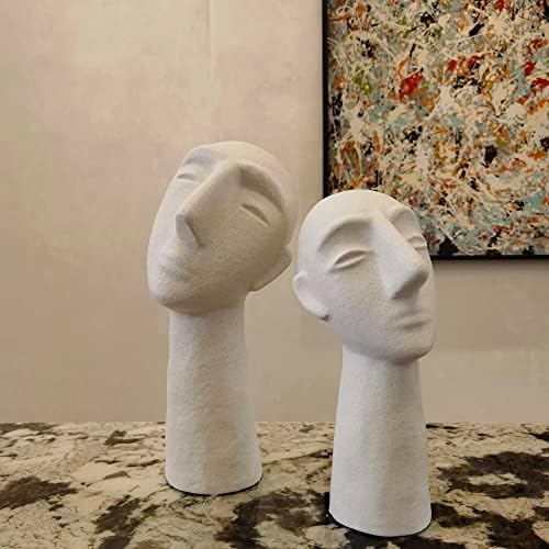 Abstract Ceramic Head Sculpture 118 Inch Home Decor